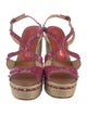 Paloma Barceló Patent Leather Studded Accents Espadrilles