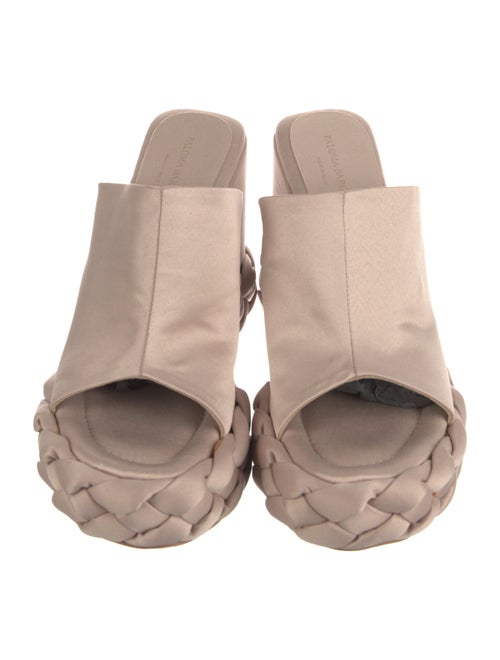 Paloma Barceló Satin Braided Accents Espadrilles