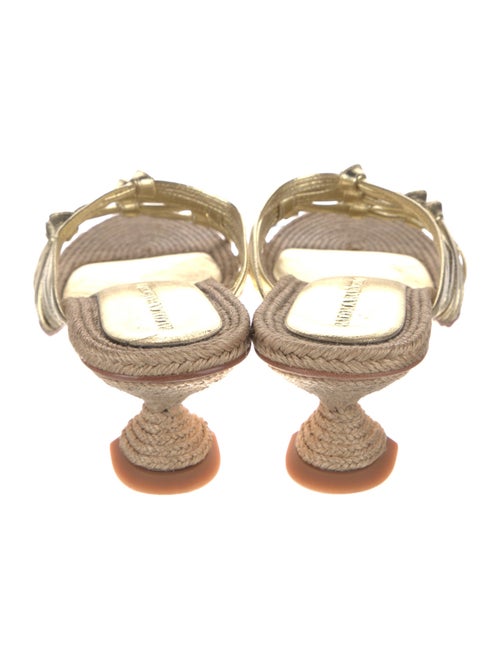 Paloma Barceló Leather Cutout Accent Slides