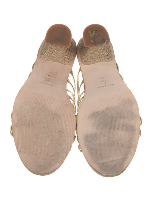 Paloma Barceló Leather Cutout Accent Slides