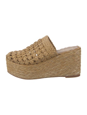 Paloma Barceló Straw Braided Accents Espadrilles