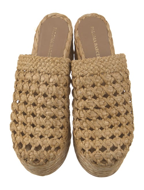 Paloma Barceló Straw Braided Accents Espadrilles