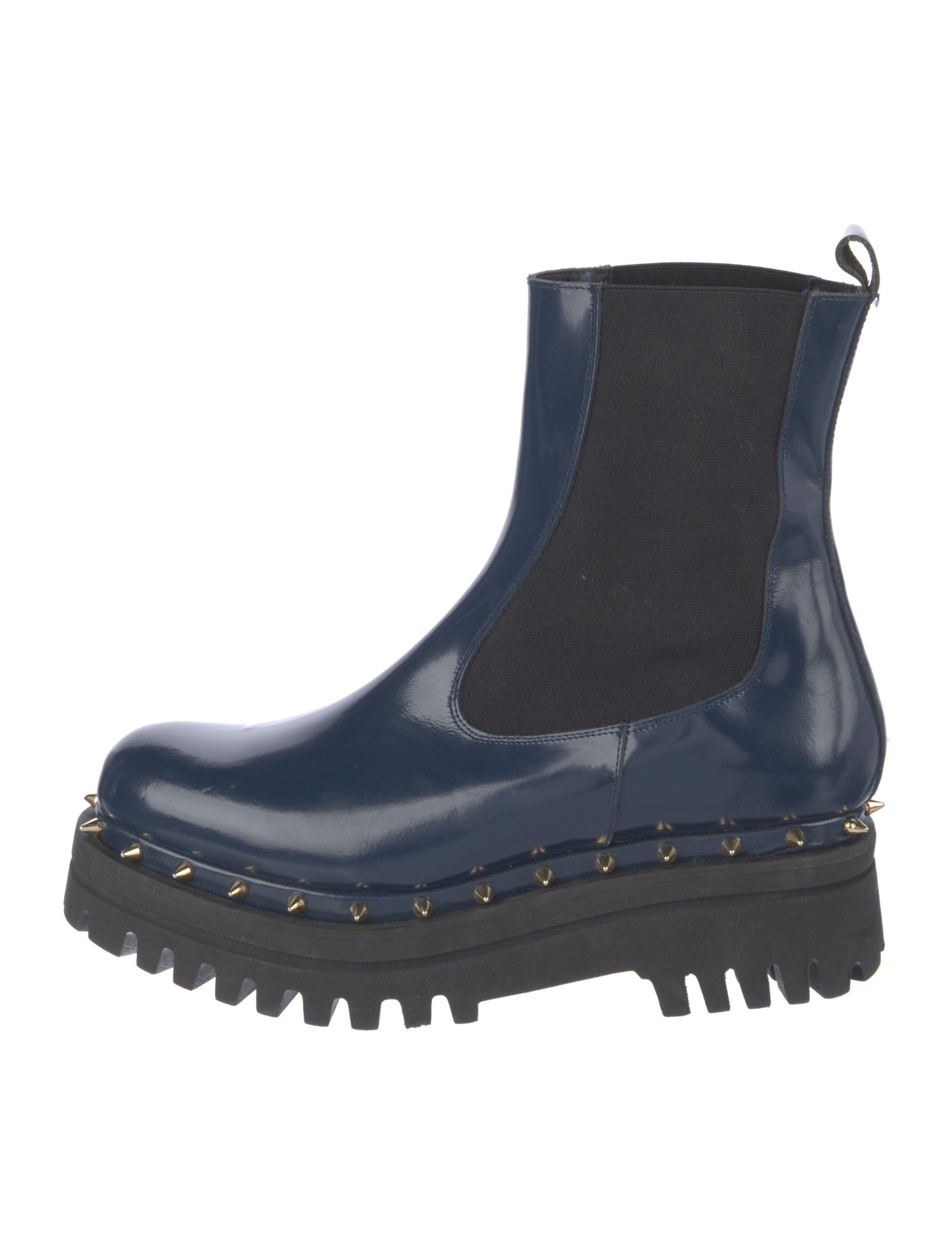 Paloma Barceló Leather Studded Accents Chelsea Boots
