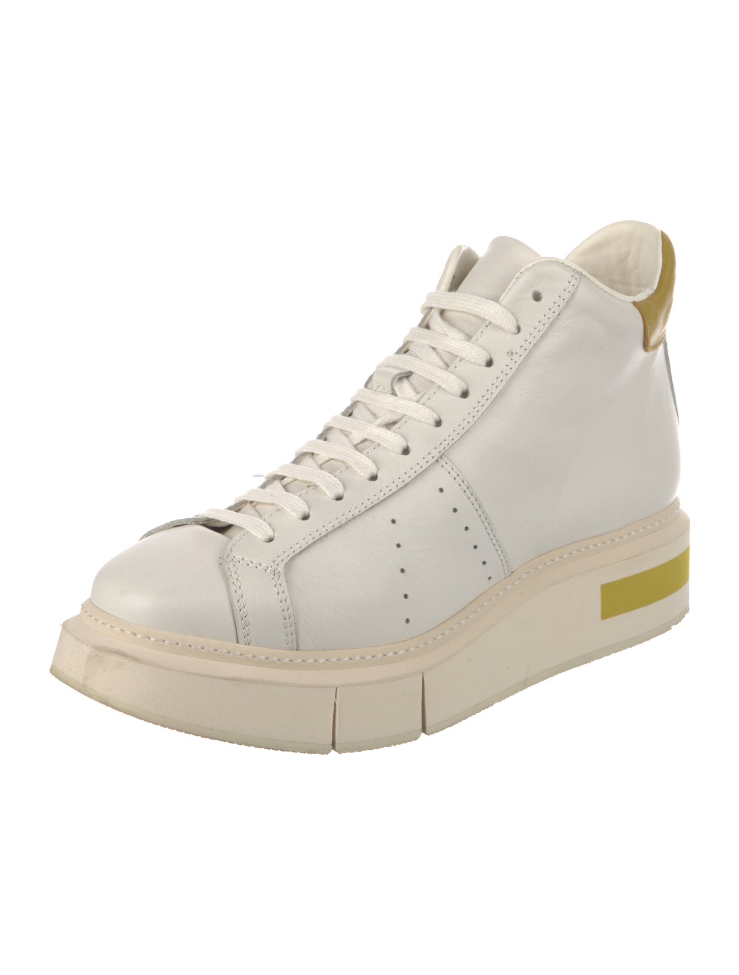 Paloma Barceló Leather Colorblock Pattern Sneakers
