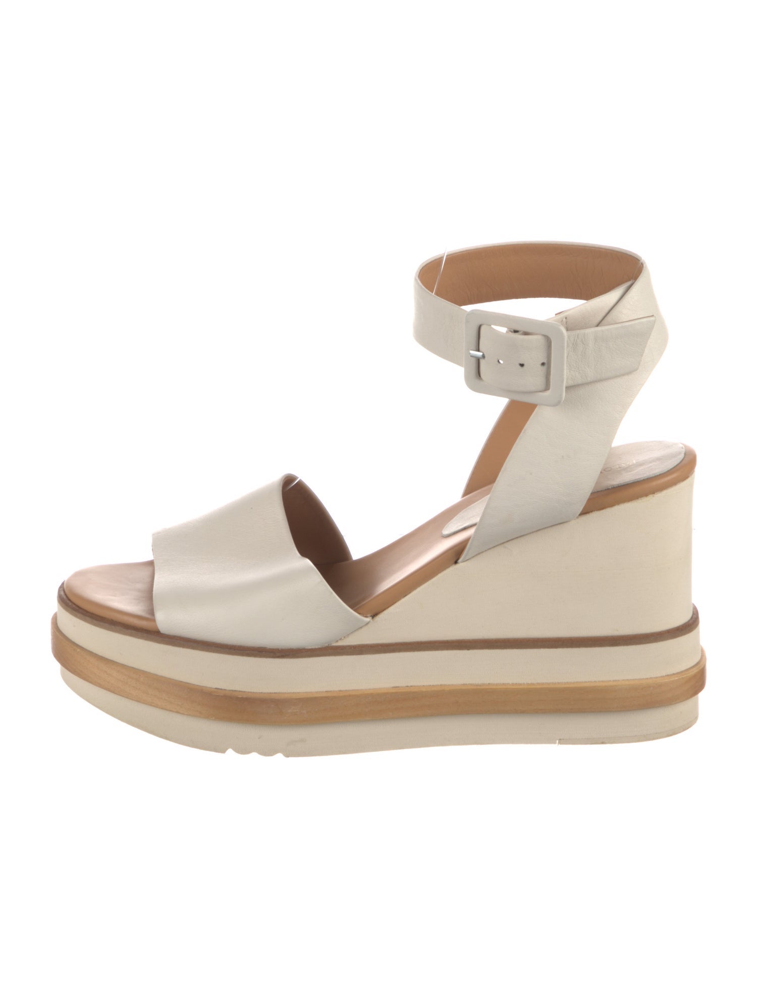 Paloma Barceló Leather Striped Sandals