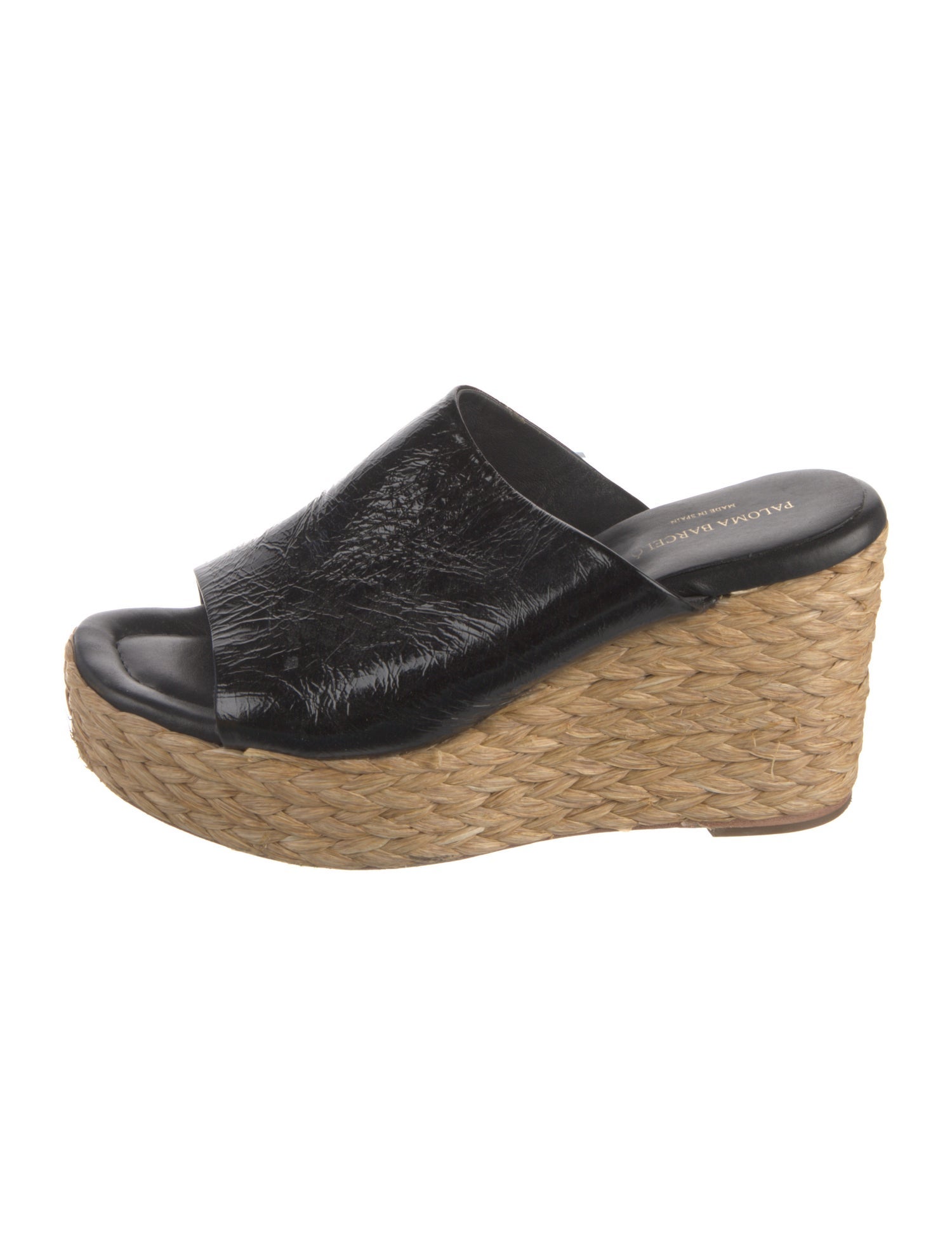 Paloma Barceló Leather Colorblock Pattern Espadrilles