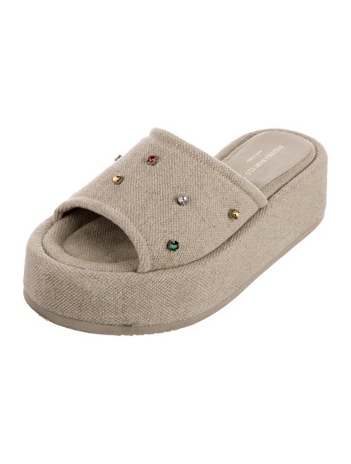 Paloma Barceló Canvas Crystal Embellishments Espadrilles