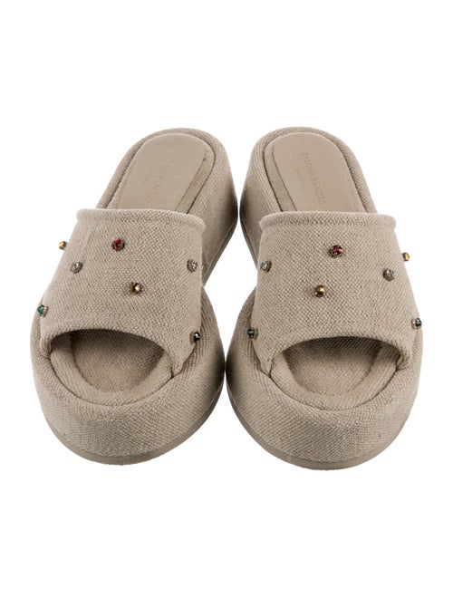 Paloma Barceló Canvas Crystal Embellishments Espadrilles