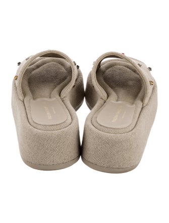 Paloma Barceló Canvas Crystal Embellishments Espadrilles