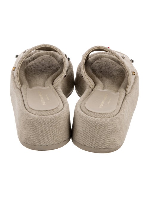 Paloma Barceló Canvas Crystal Embellishments Espadrilles