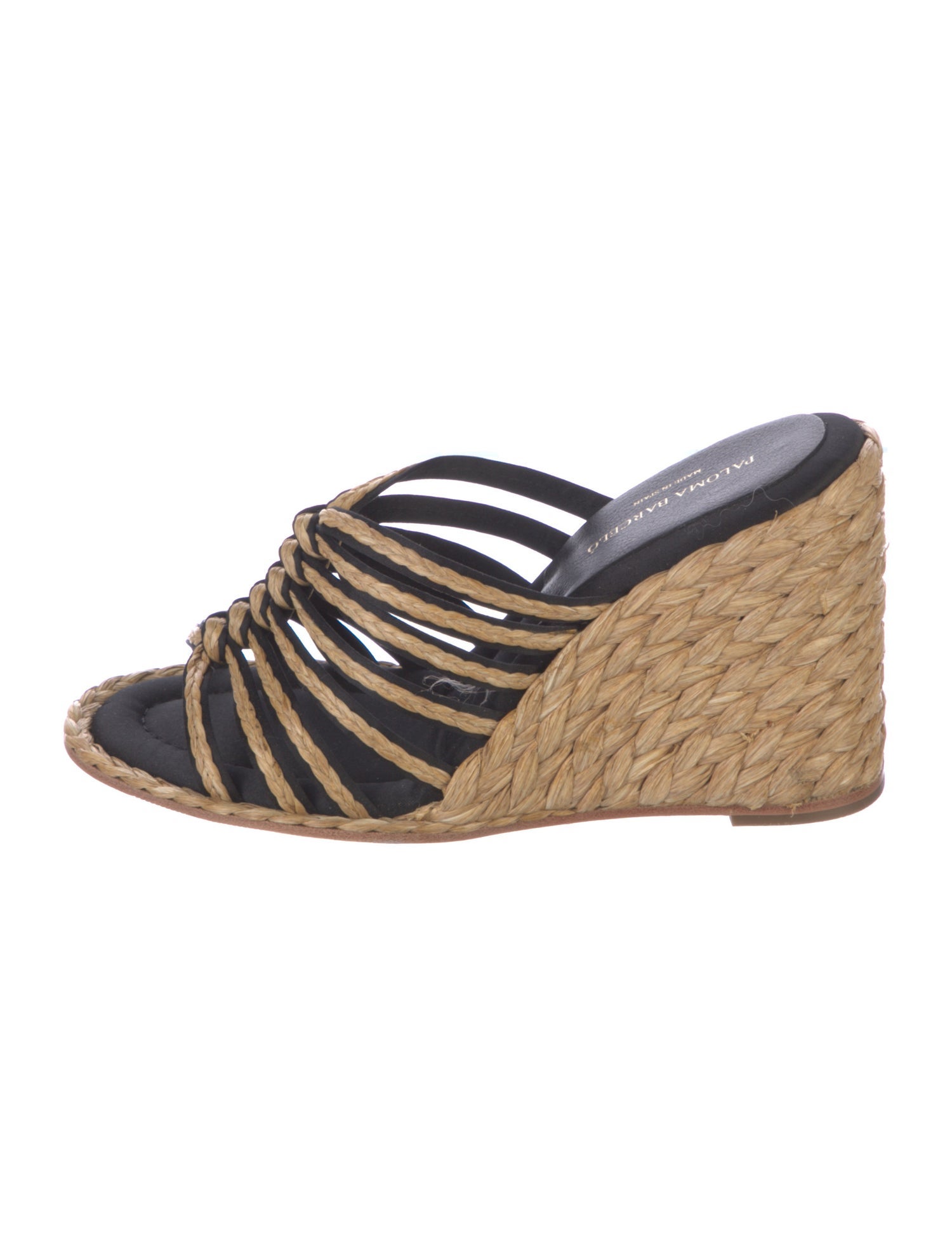 Paloma Barceló Straw Braided Accents Espadrilles