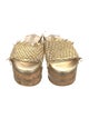 Paloma Barceló Leather Fringe Trim Accent Slides