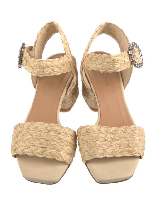 Paloma Barceló Raffia Crystal Embellishments Espadrilles