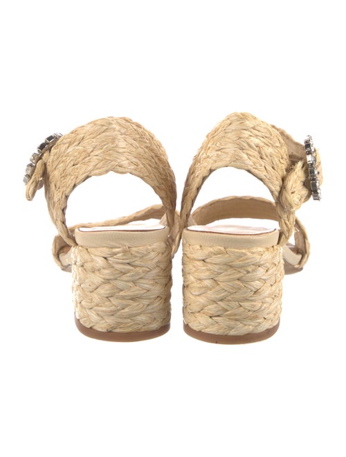 Paloma Barceló Raffia Crystal Embellishments Espadrilles