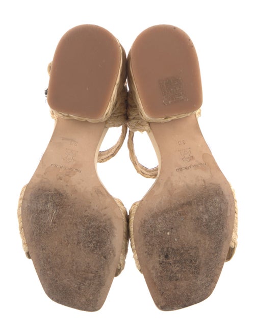 Paloma Barceló Raffia Crystal Embellishments Espadrilles