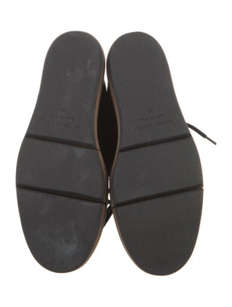 Paloma Barceló Leather Fur Trim Lace-Up Boots