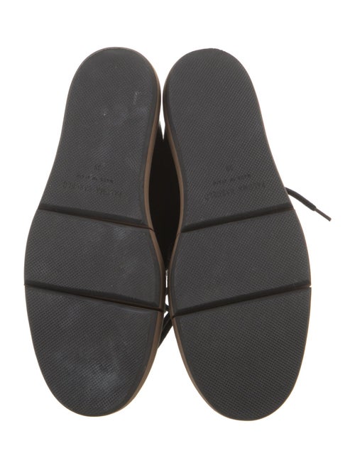 Paloma Barceló Leather Fur Trim Lace-Up Boots