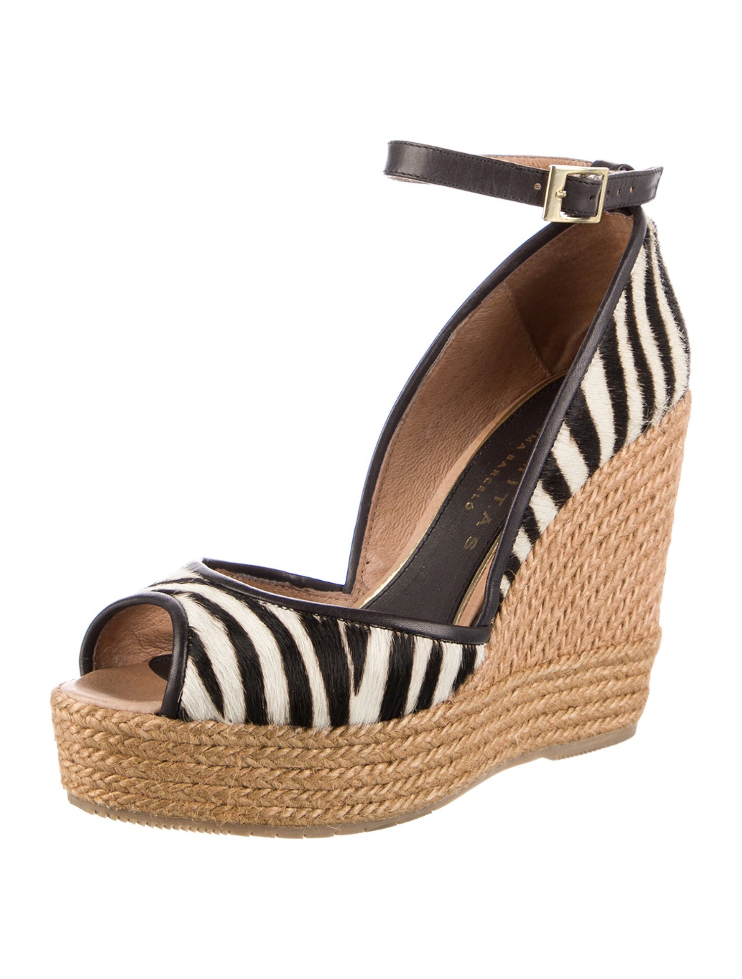 Paloma Barceló Ponyhair Striped Espadrilles