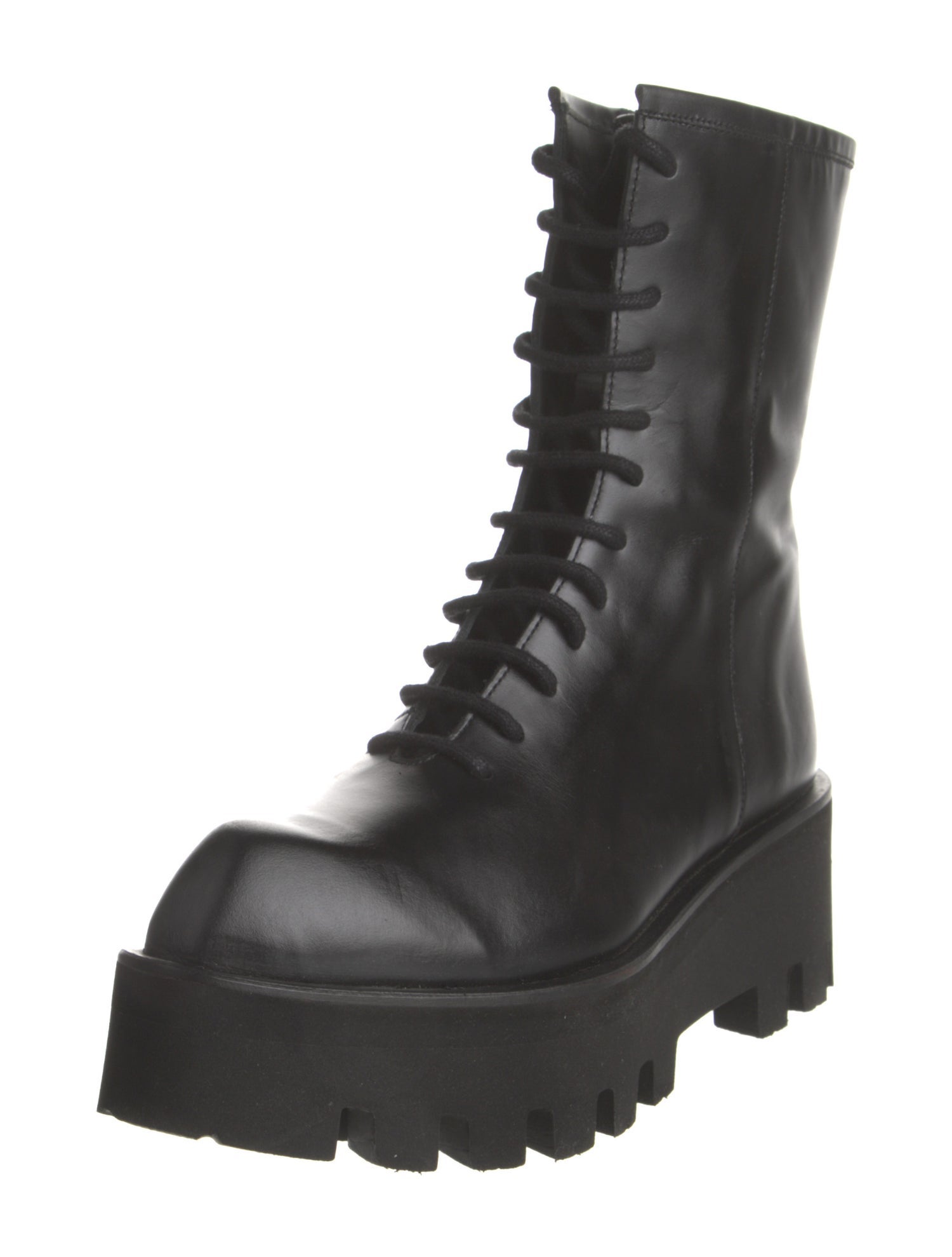 Paloma Barceló Leather Combat Boots
