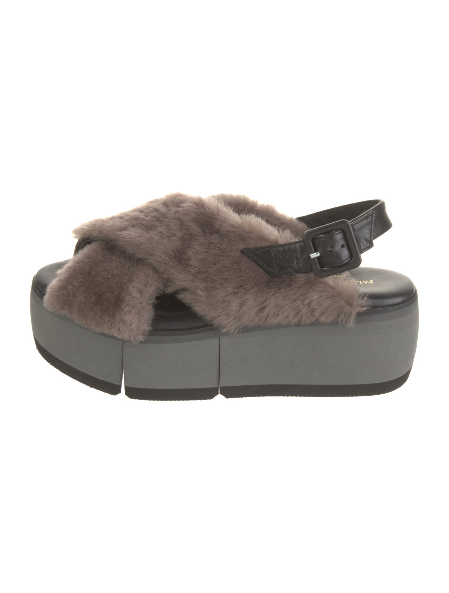 Paloma Barceló Faux Fur Slingback Sandals