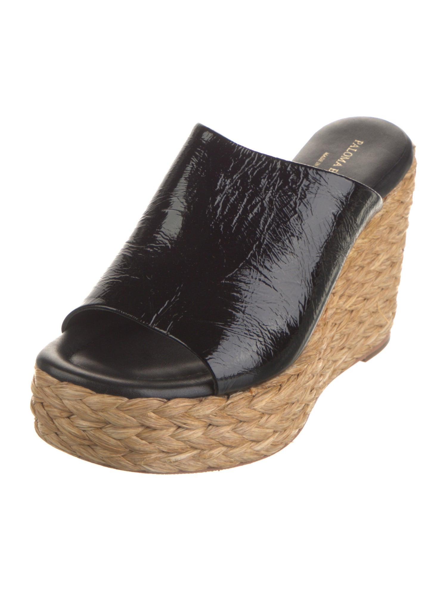 Paloma Barceló Patent Leather Animal Print Espadrilles