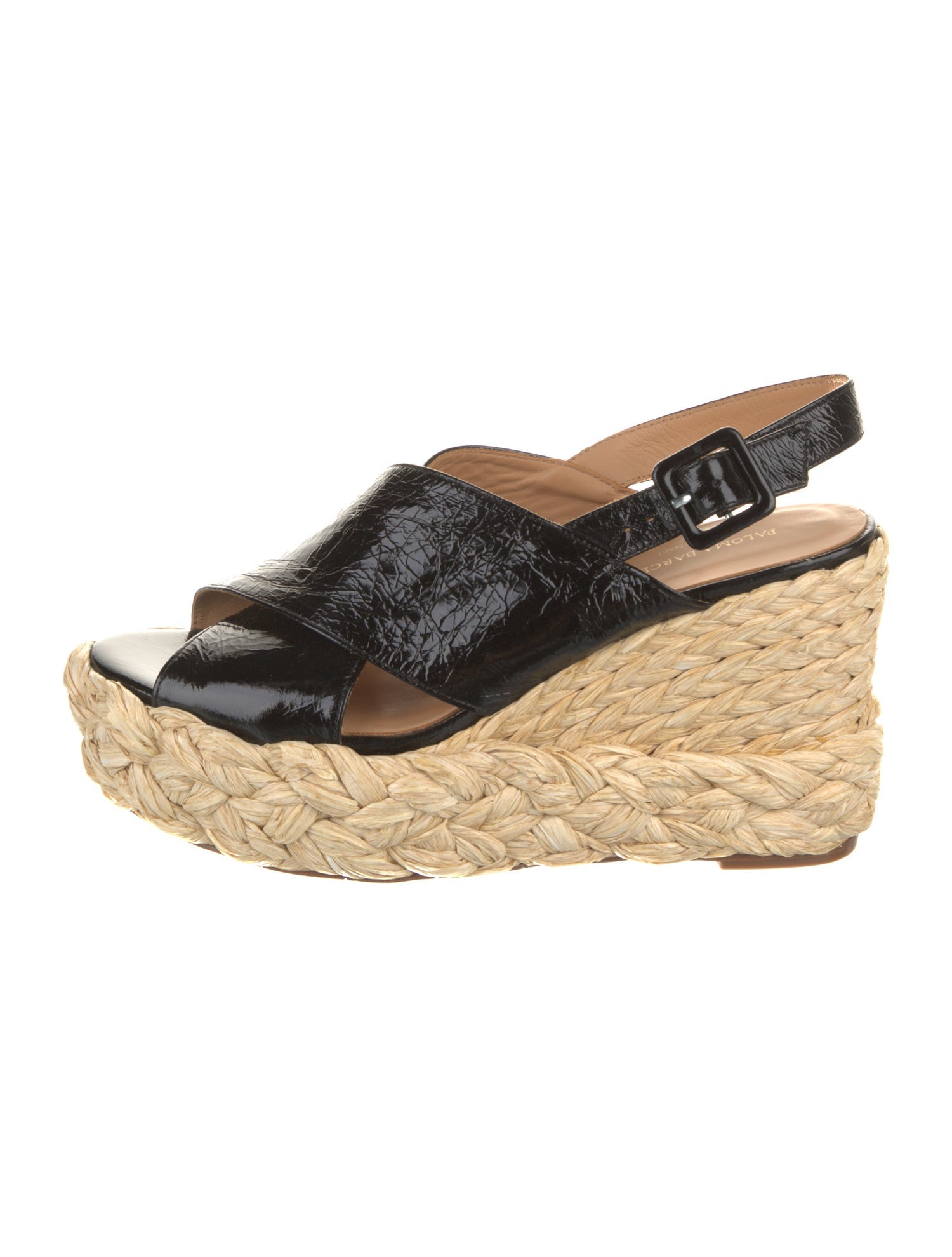 Paloma Barceló Patent Leather Espadrilles