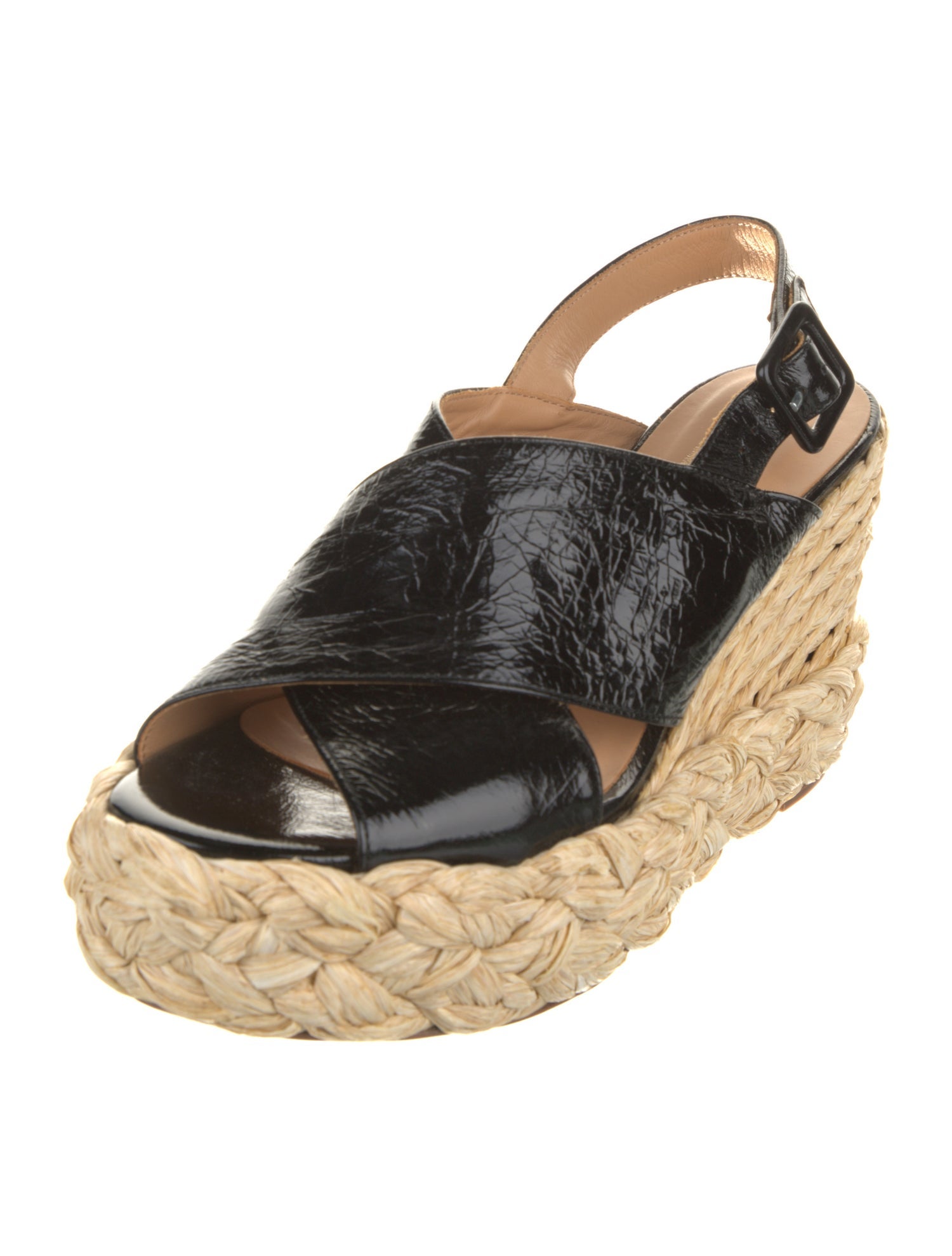 Paloma Barceló Patent Leather Espadrilles