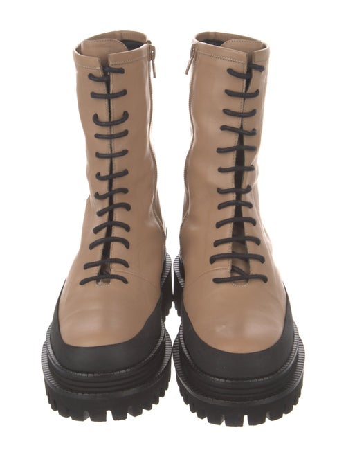 Paloma Barceló Leather Combat Boots