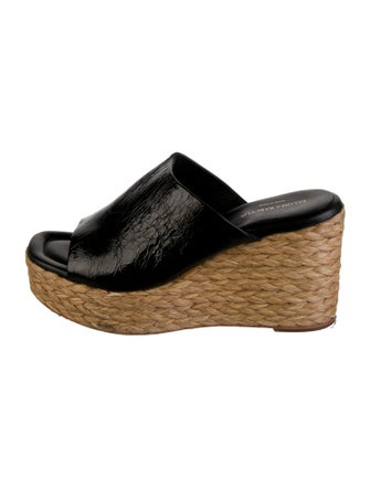 Paloma Barceló Patent Leather Animal Print Espadrilles