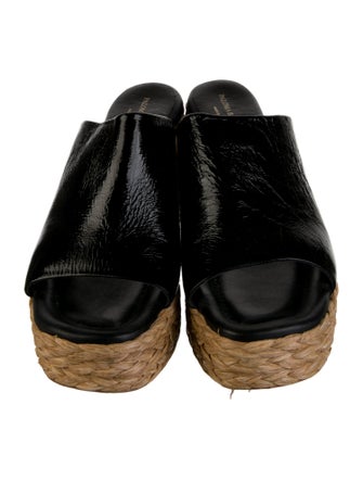 Paloma Barceló Patent Leather Animal Print Espadrilles