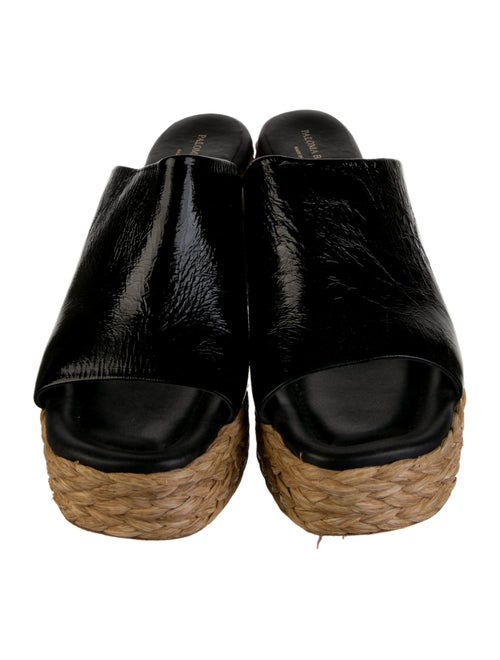 Paloma Barceló Patent Leather Animal Print Espadrilles