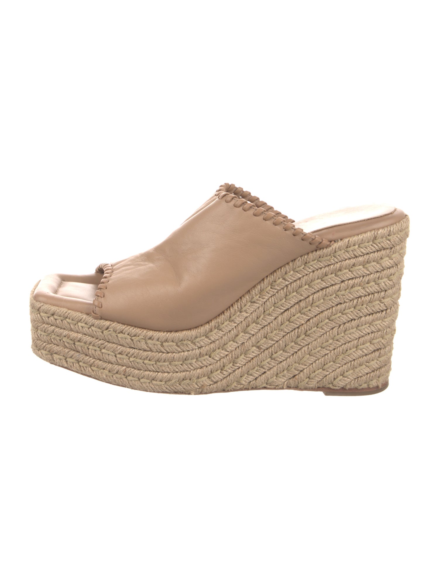 Paloma Barceló Leather Whipstitch Trim Mules