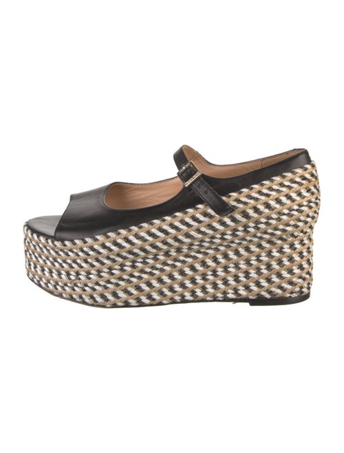 Paloma Barceló Leather Animal Print Espadrilles