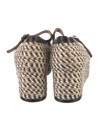 Paloma Barceló Leather Animal Print Espadrilles