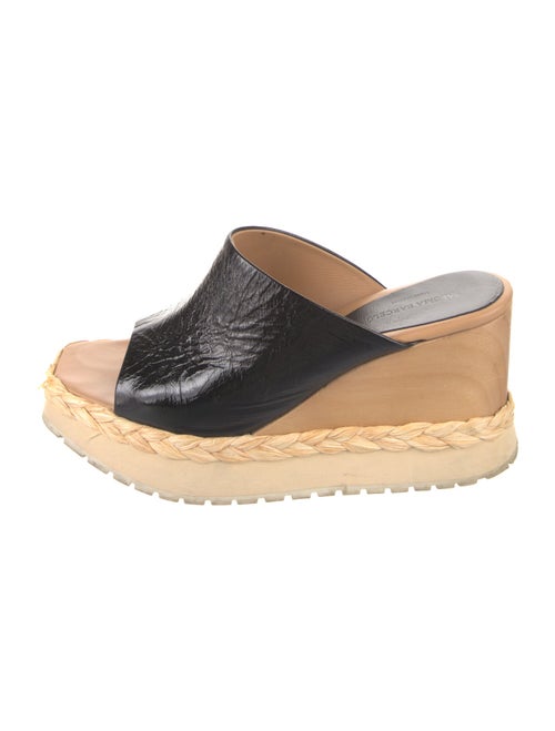 Paloma Barceló Leather Colorblock Pattern Slides