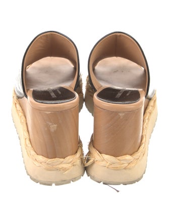 Paloma Barceló Leather Colorblock Pattern Slides