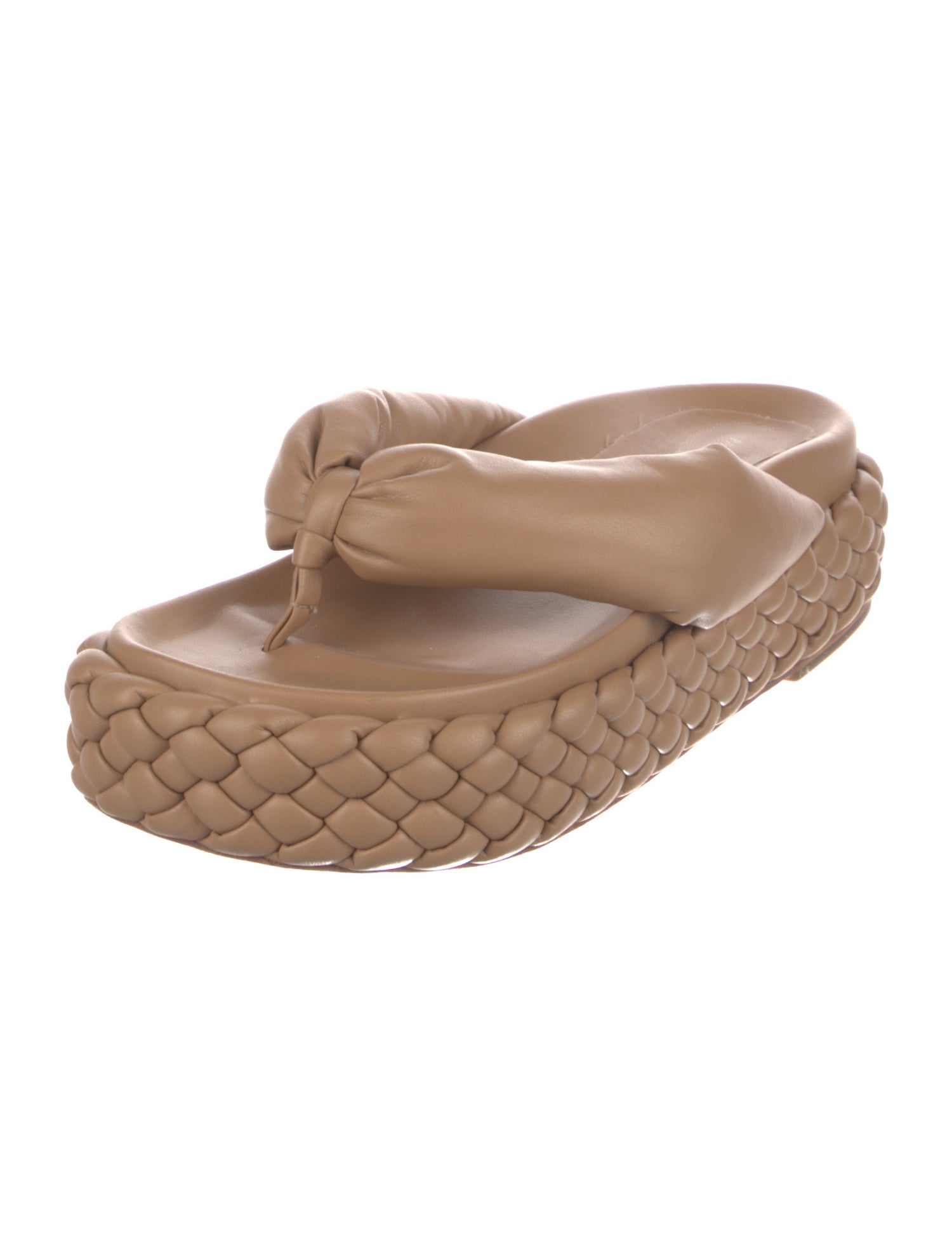 Paloma Barceló Leather Braided Accents Sandals