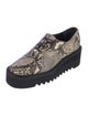 Paloma Barceló Embossed Leather Animal Print Wedge Sneakers
