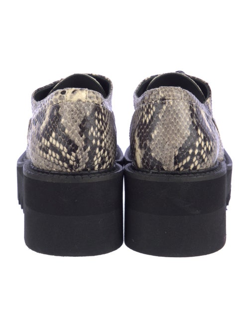 Paloma Barceló Embossed Leather Animal Print Wedge Sneakers