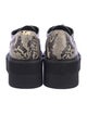 Paloma Barceló Embossed Leather Animal Print Wedge Sneakers