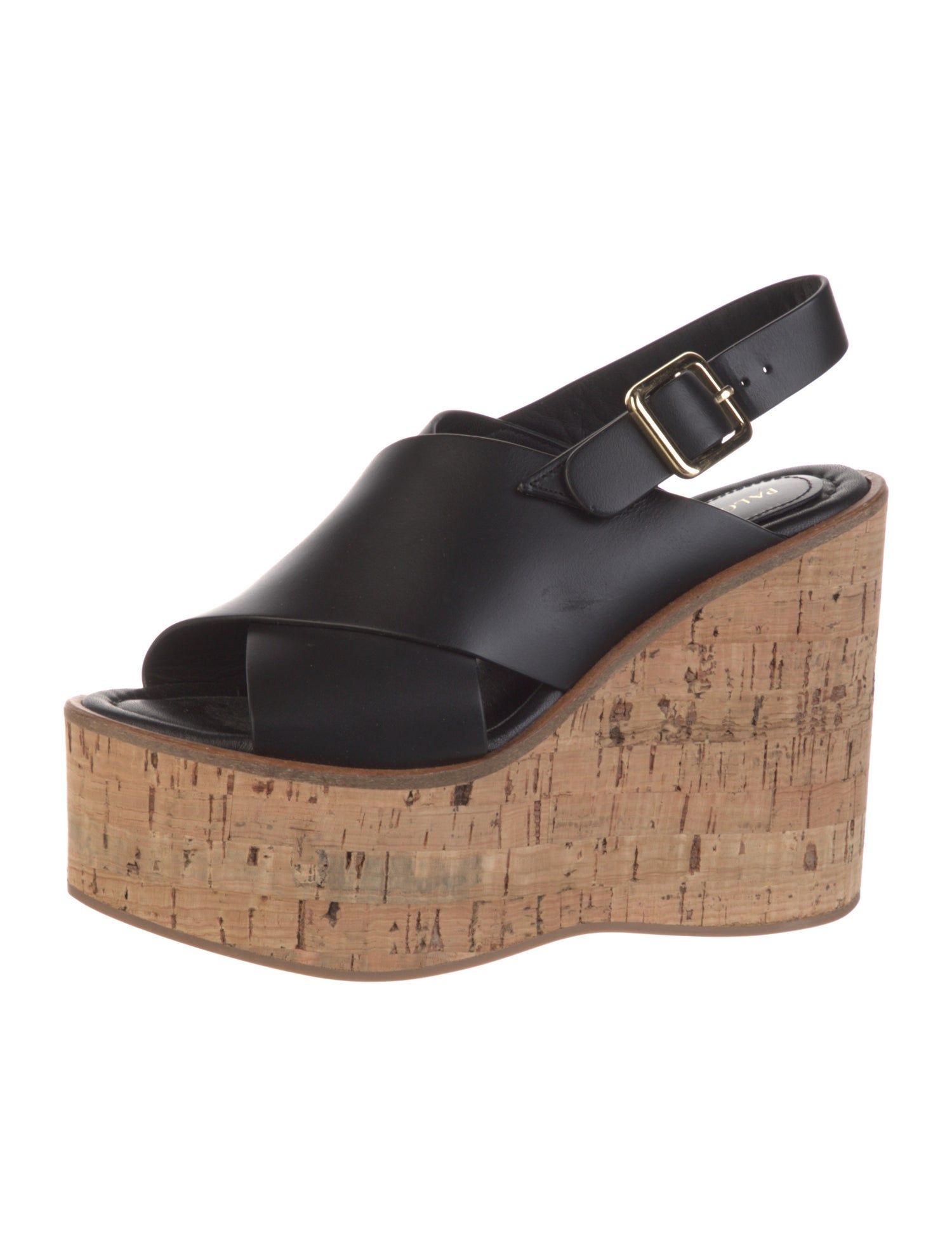 Paloma Barceló Leather Colorblock Pattern Slingback Pumps