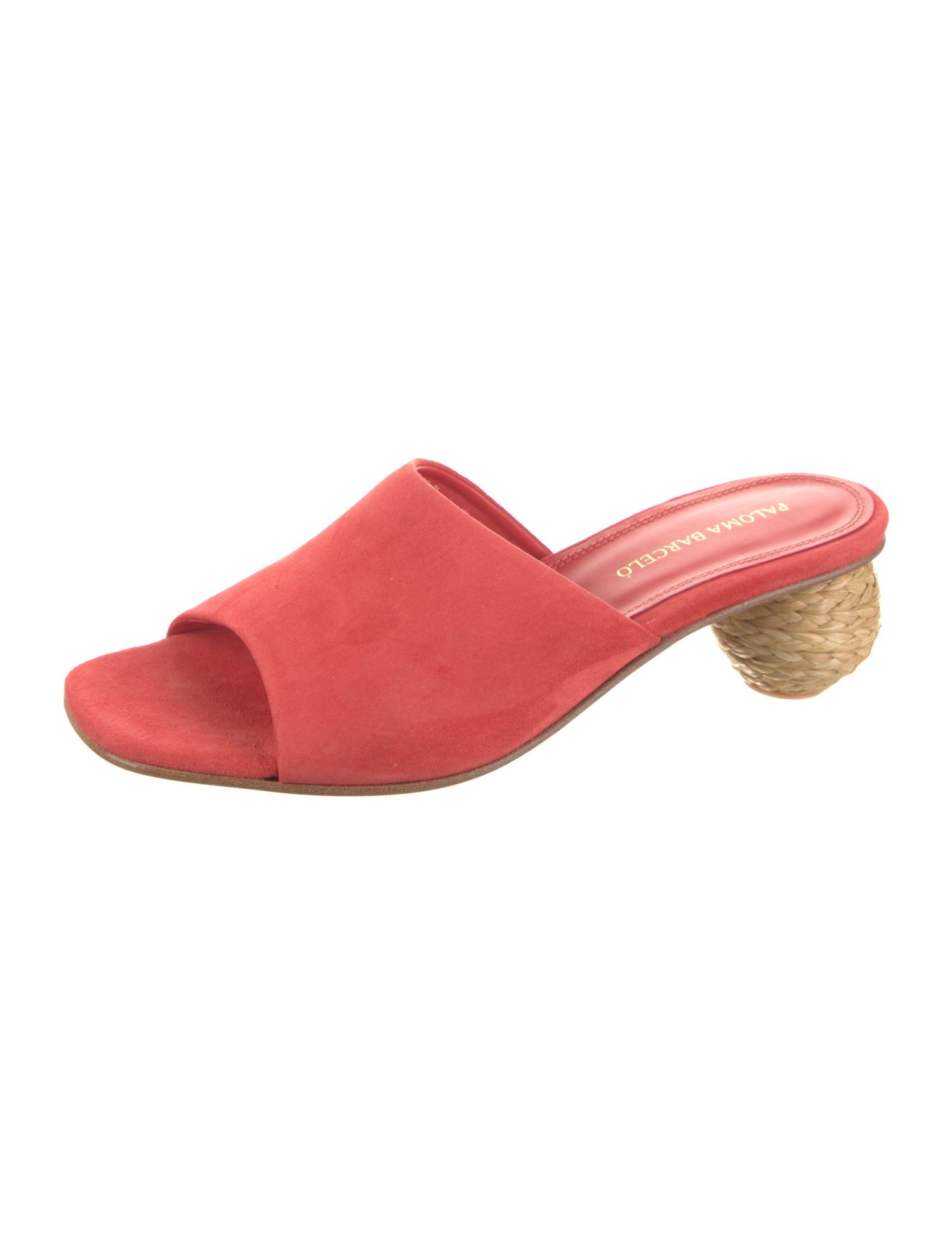 Paloma Barceló Suede Leather Trim Embellishment Slides