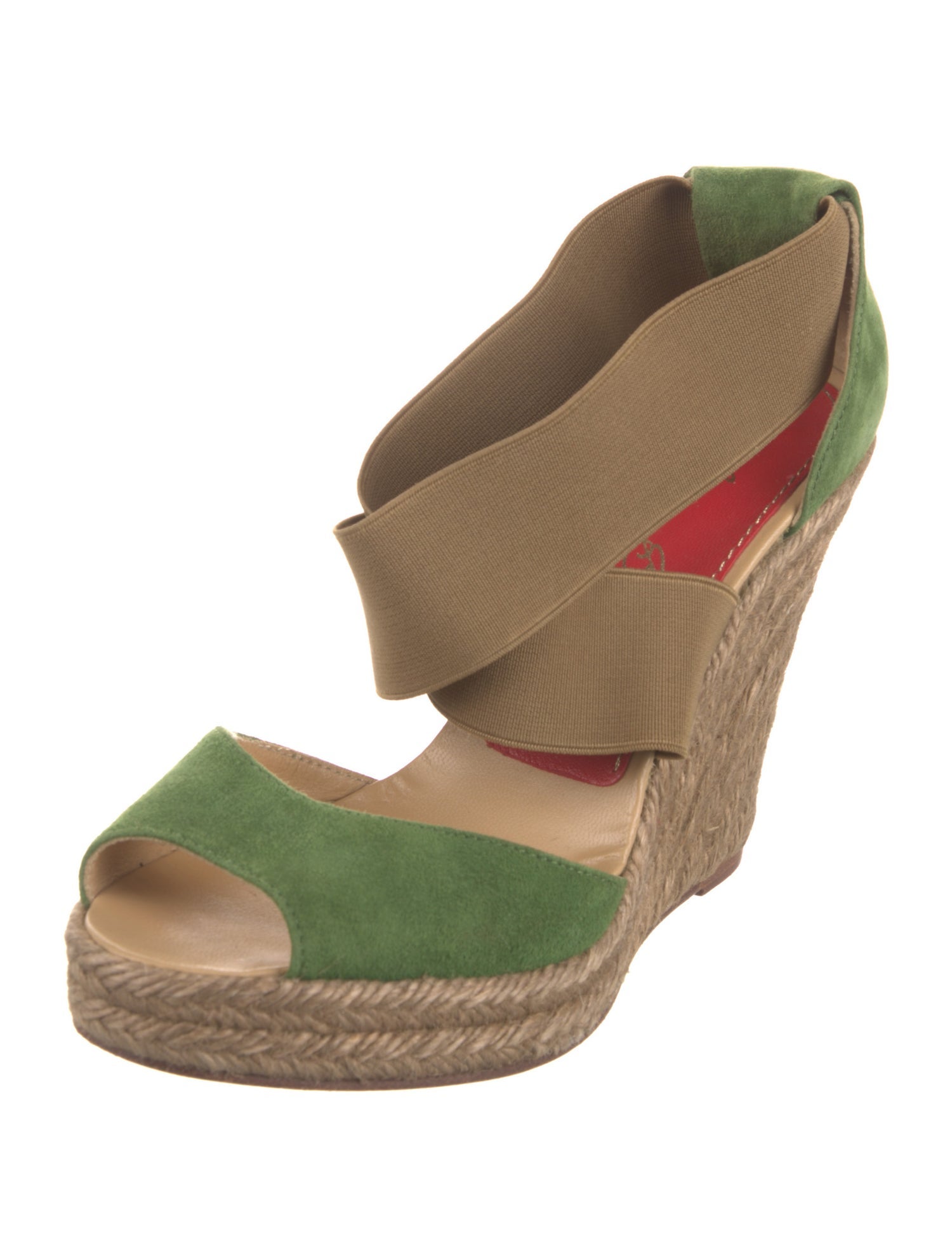 Paloma Barceló Suede Colorblock Pattern D'Orsay Pumps