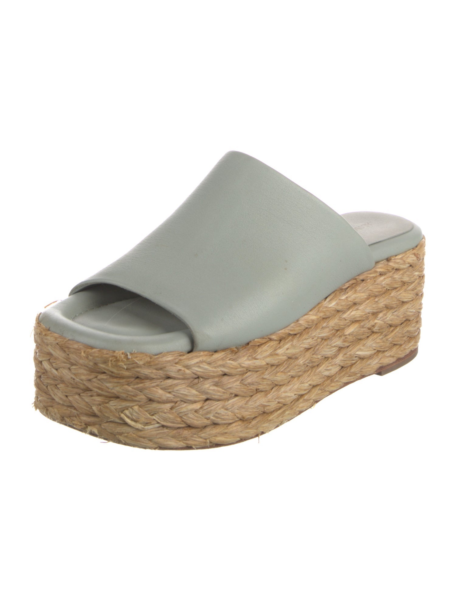 Paloma Barceló Leather Braided Accents Espadrilles