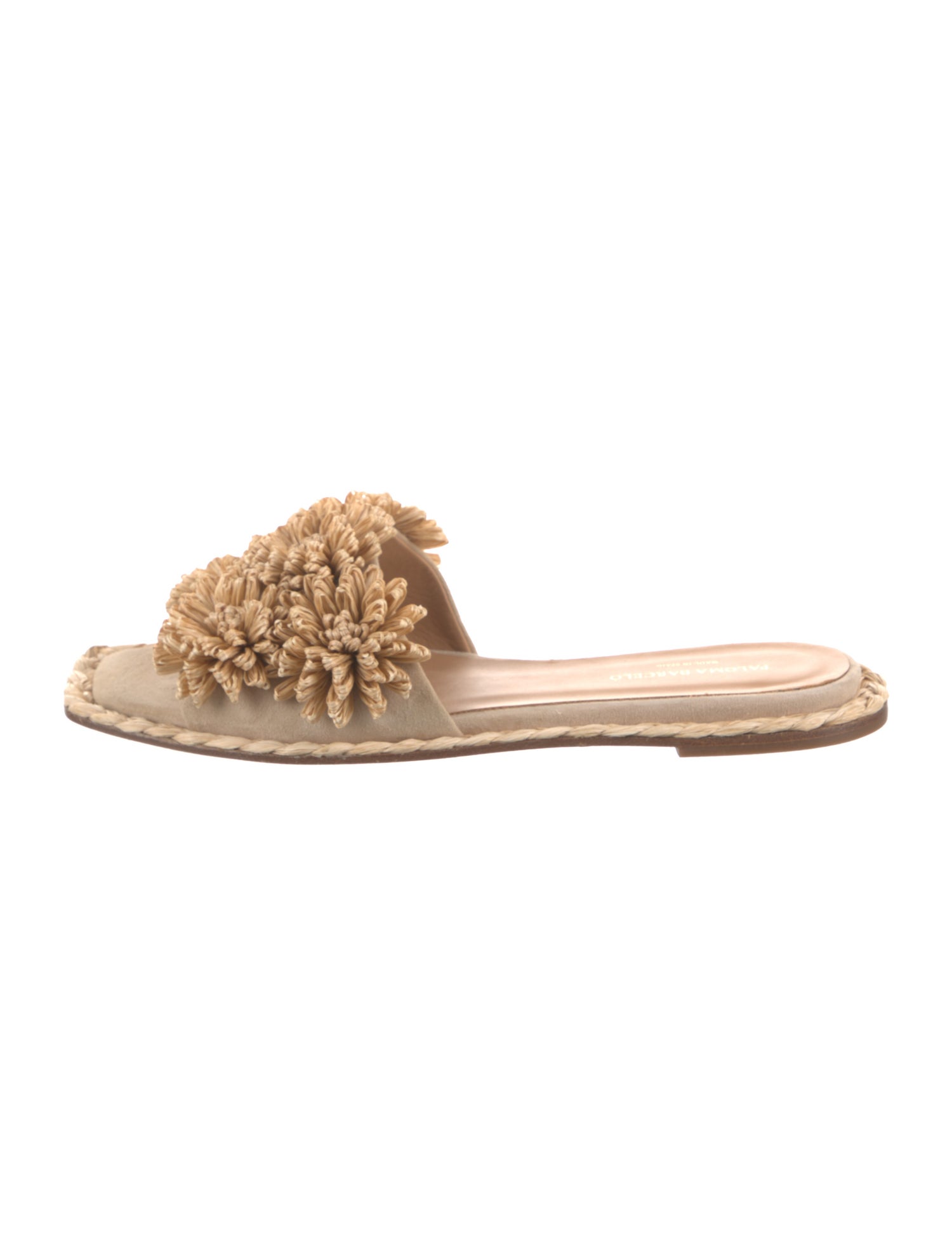 Paloma Barceló Suede Braided Accents Slides
