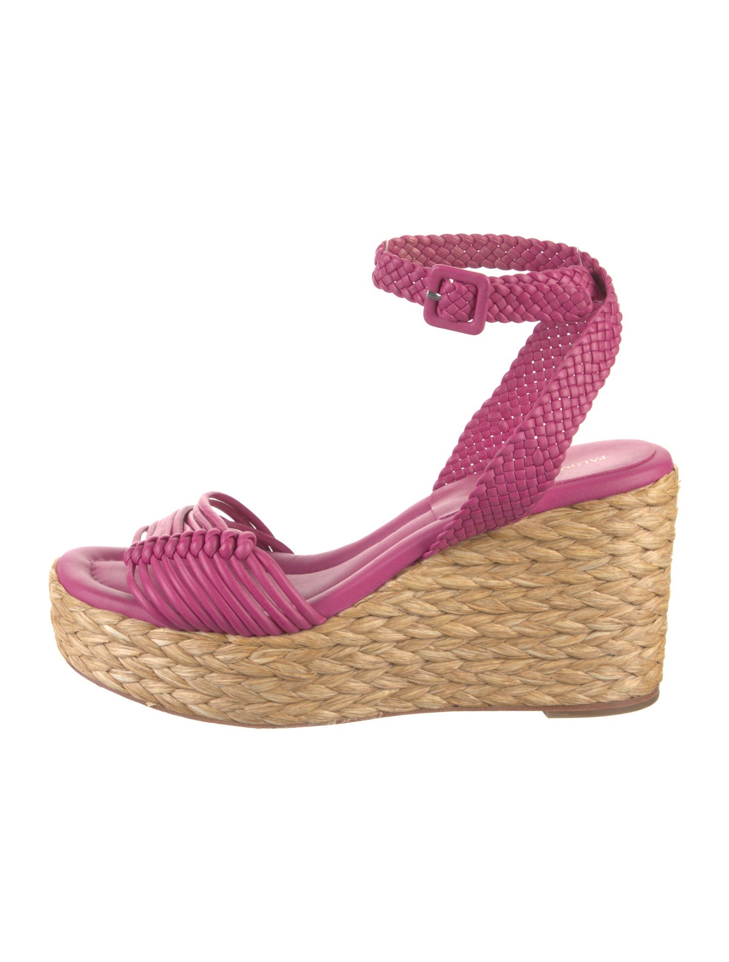 Paloma Barceló Leather Braided Accents Espadrilles