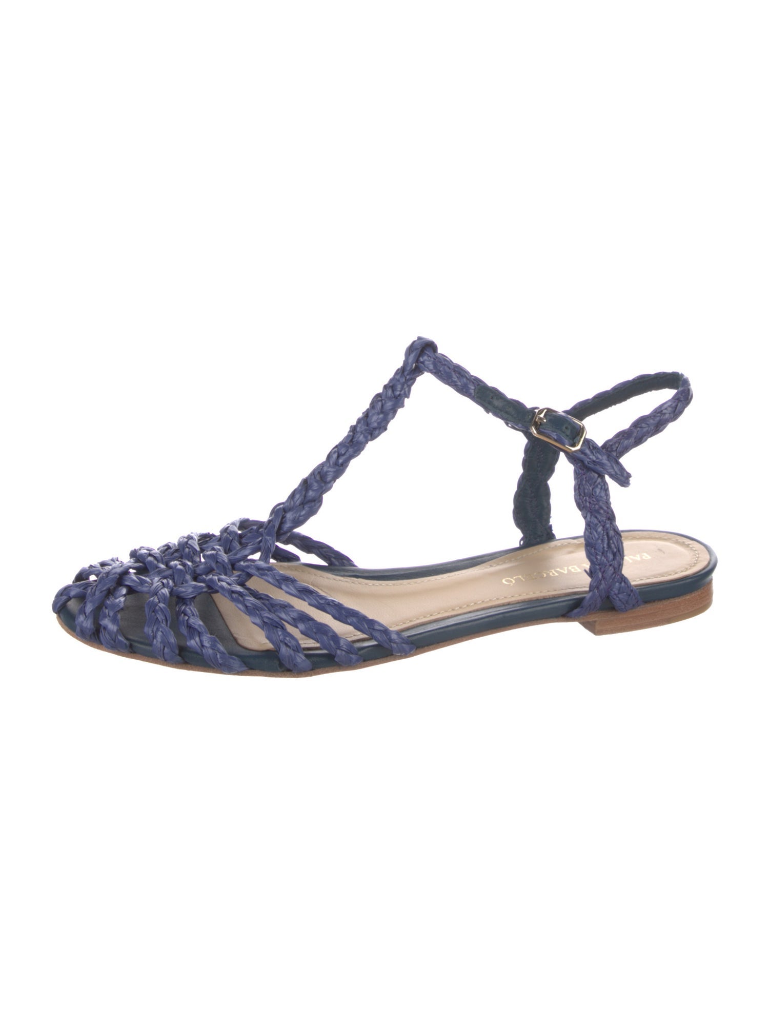 Paloma Barceló Leather T-Strap Sandals
