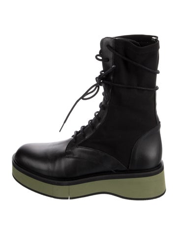 Pre-owned Paloma Barceló Leather Combat Boots In Black
