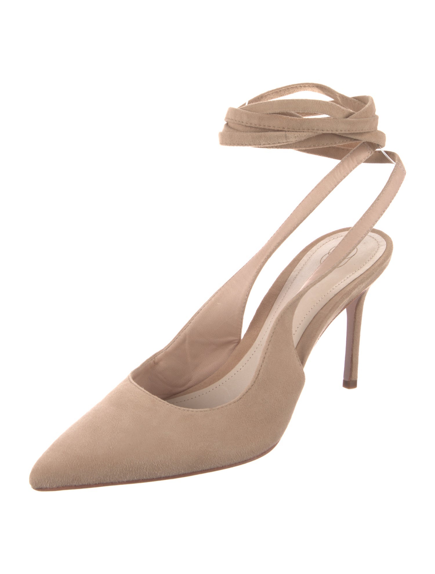 Porte & Paire Suede Slingback Pumps