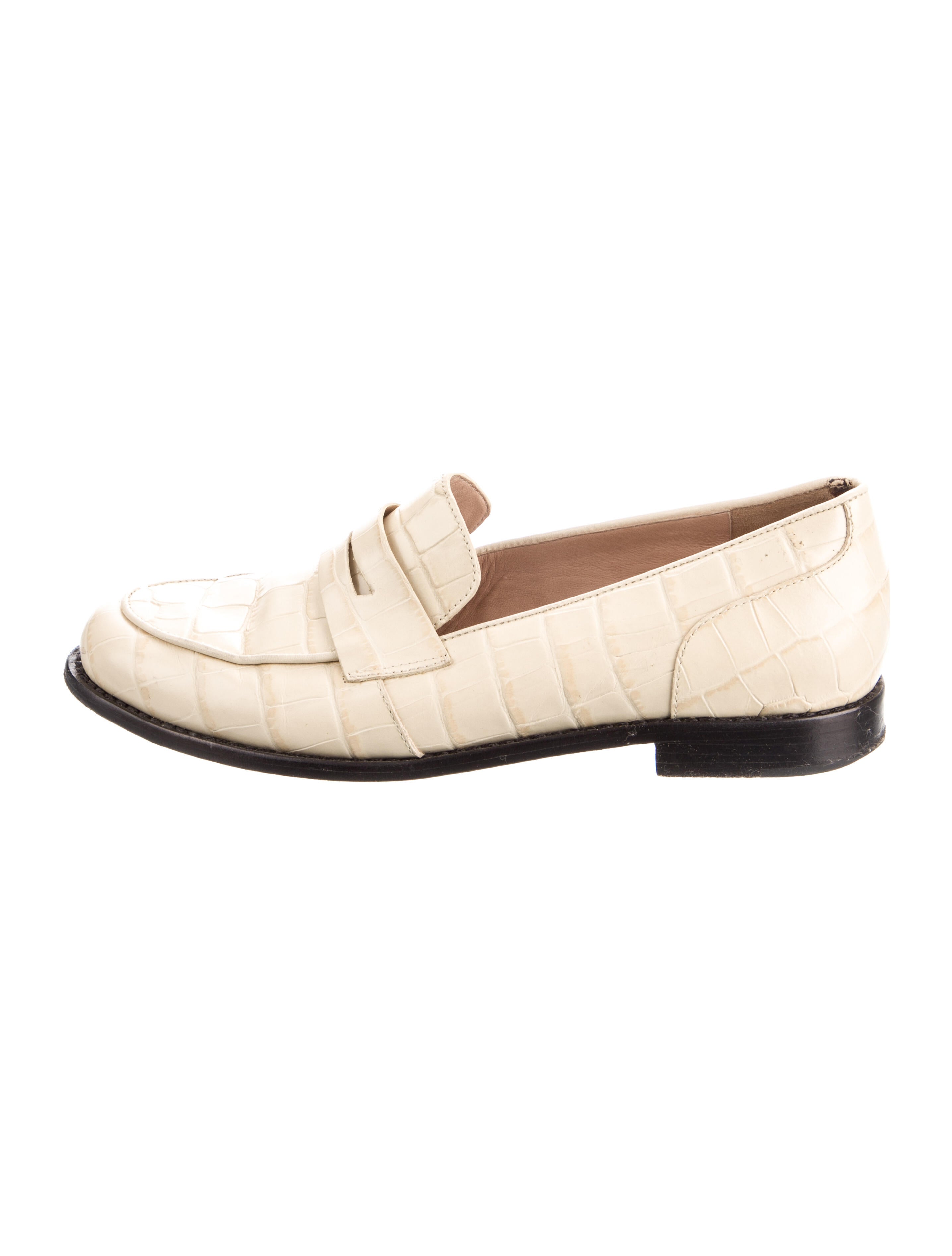 Porte & Paire Crocodile Loafers